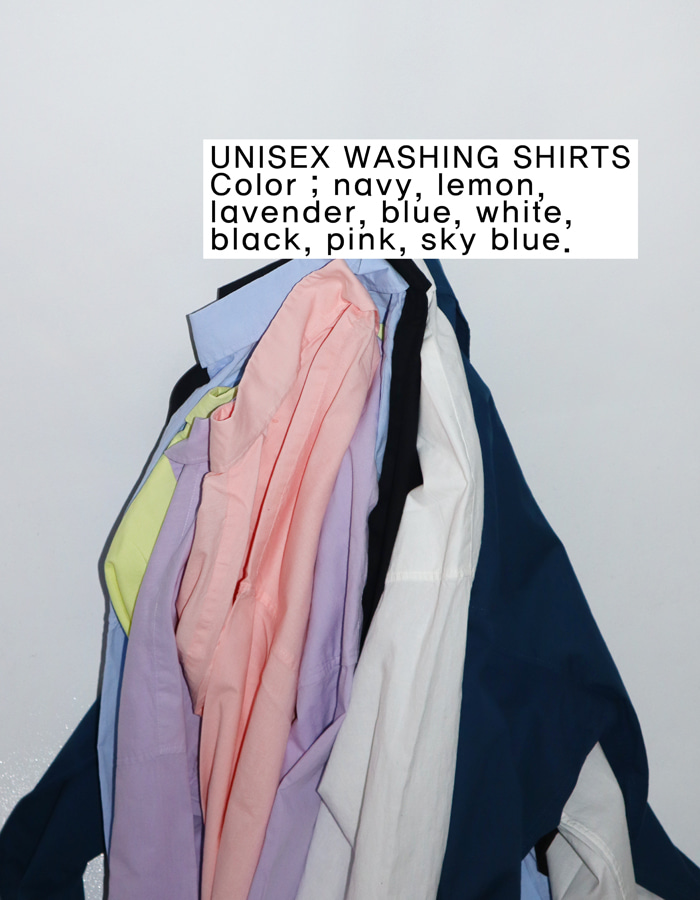 Unisex washing cotton shirts (8 color)